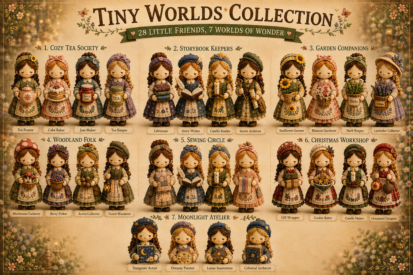 🎁🧵 Tiny Worlds Collection – Patchwork DIY-Kit-Serie