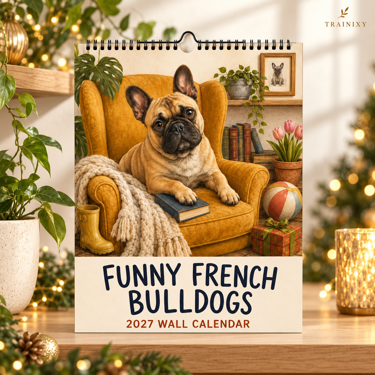 2027 French Bulldog Wall Calendar: Funny Frenchie Moments