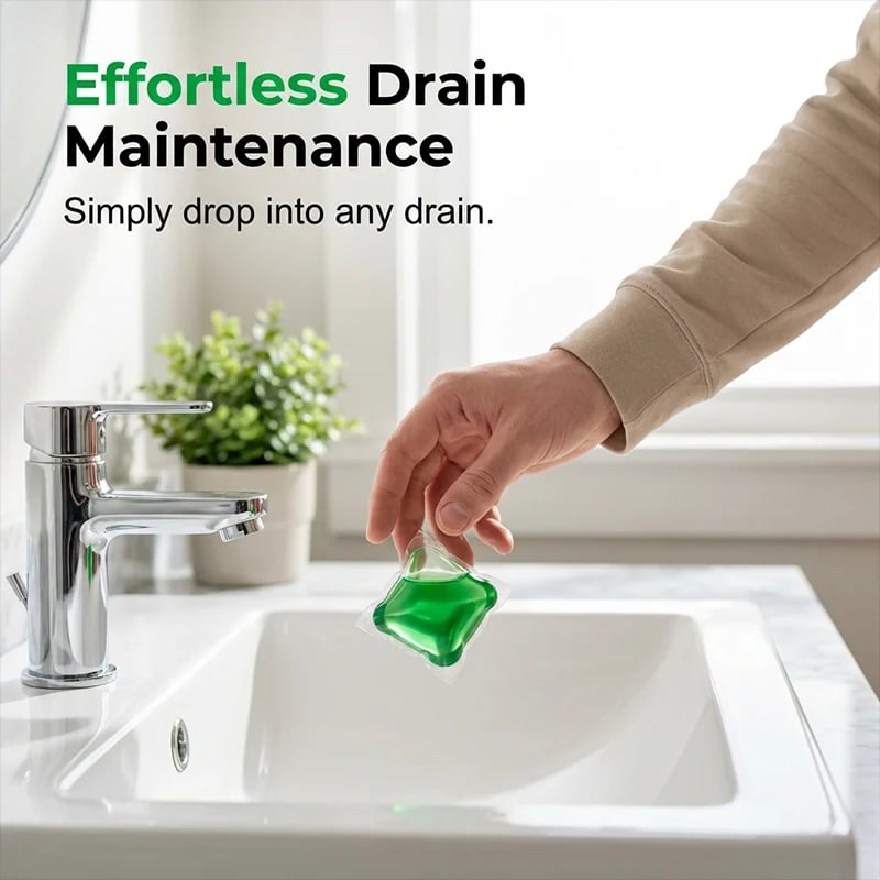 🔥2026 HOT SALE🥳50K+ SOLD!|Drain Deodorizer Pods – Bio‐enzyme formula neutralizes smells at the source. Instant fresh scent, no harsh chemicals. Say goodbye to embarrassing odours.