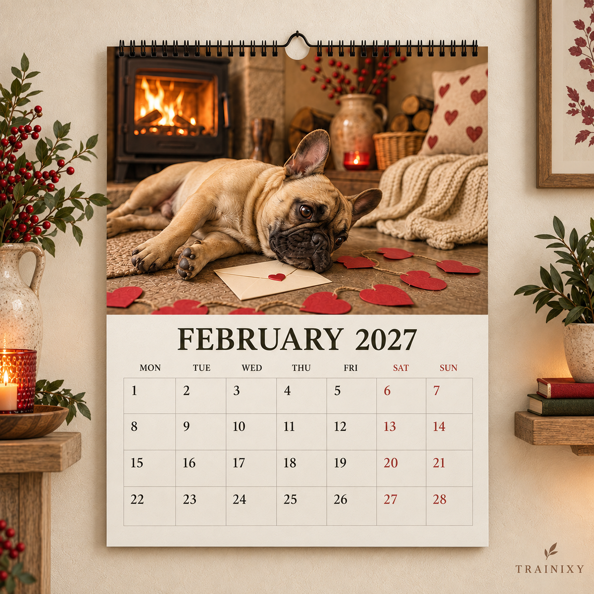 2027 French Bulldog Wall Calendar: Funny Frenchie Moments