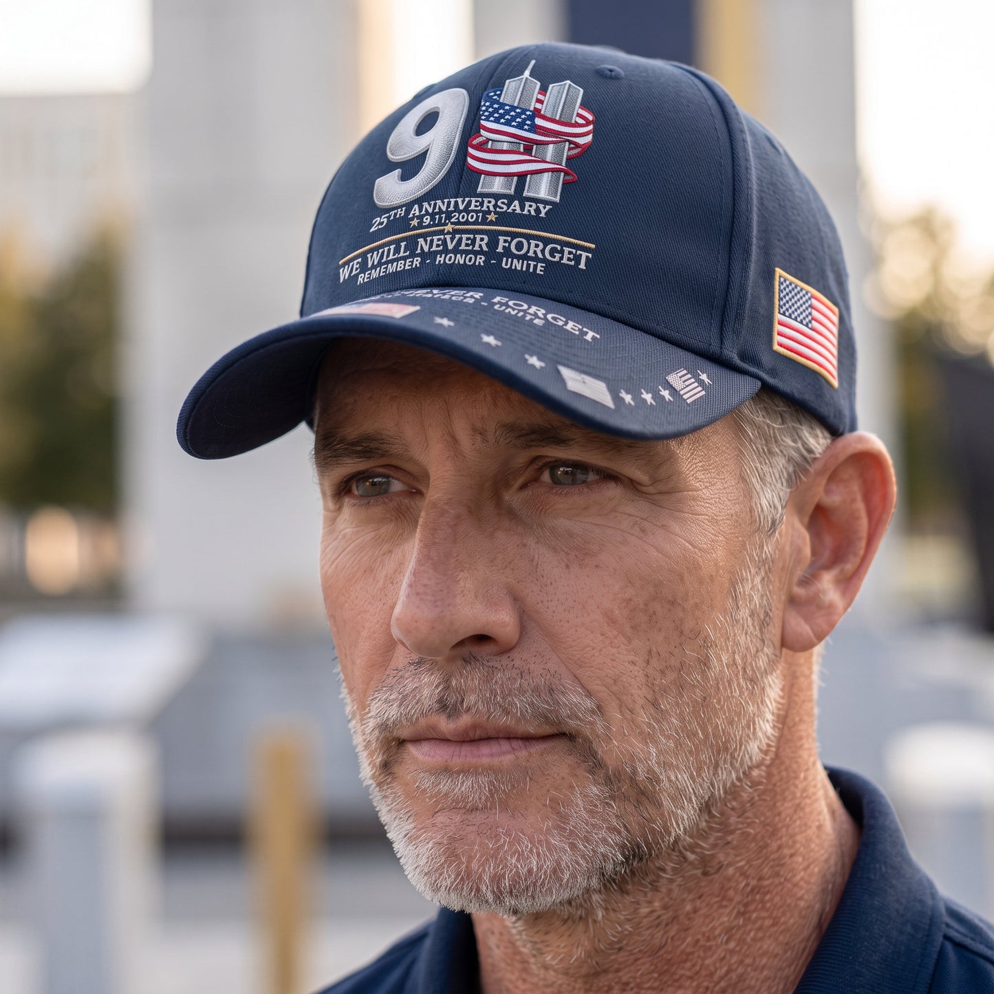 🔥LAST DAY 50% OFF - 9/11 25th Anniversary We Will Never Forget Printed Memorial Baseball Cap – Unisex Patriotic Memorial Hat🧢
