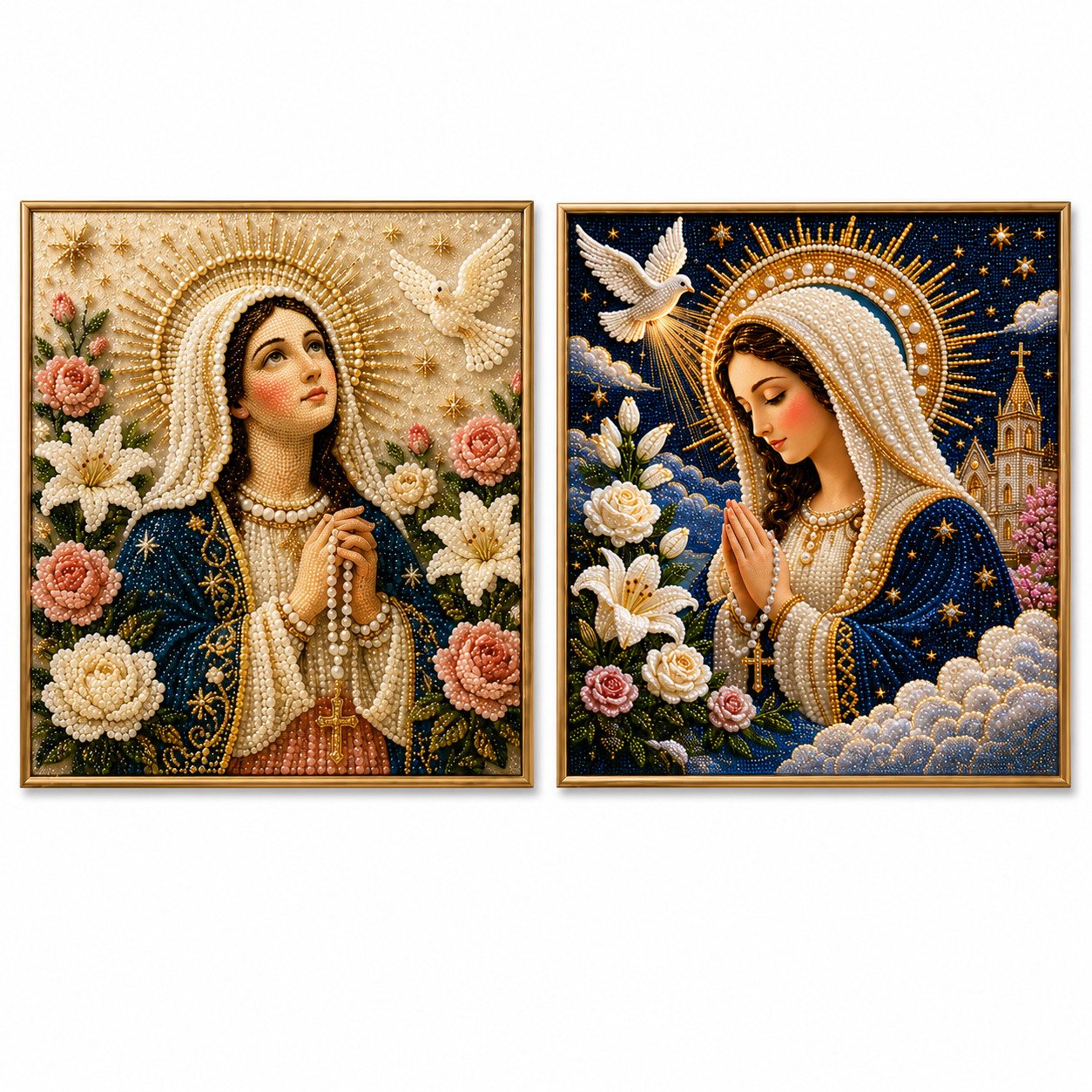 🔥HEISSER VERKAUF🔥🙏 Göttliche Perlenperlen-Ikone der Jungfrau Maria – Ein friedliches DIY-Glaubenskunst-Geschenk ✨