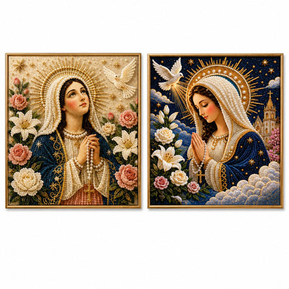 🔥HEISSER VERKAUF🔥🙏 Göttliche Perlenperlen-Ikone der Jungfrau Maria – Ein friedliches DIY-Glaubenskunst-Geschenk ✨