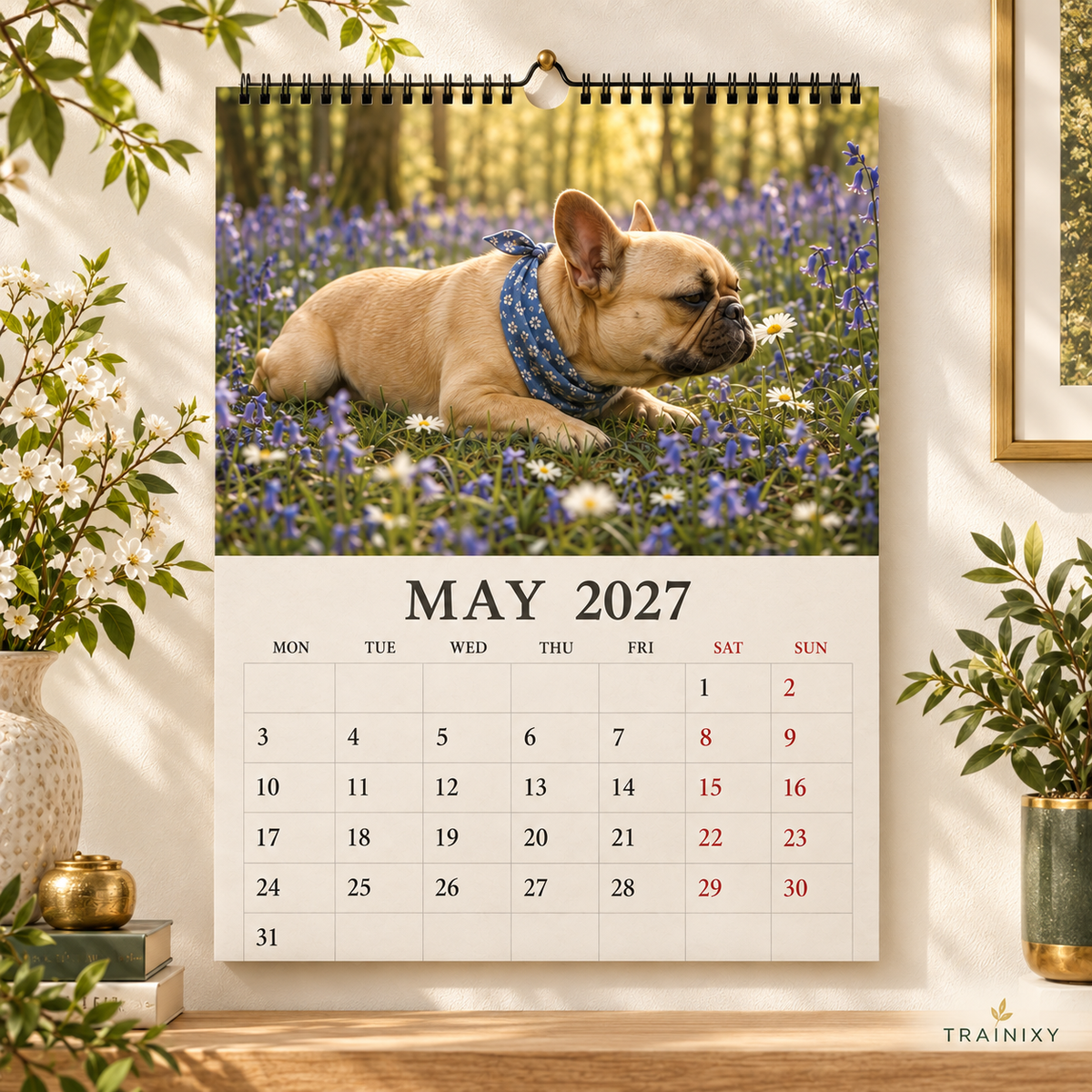 2027 French Bulldog Wall Calendar: Funny Frenchie Moments