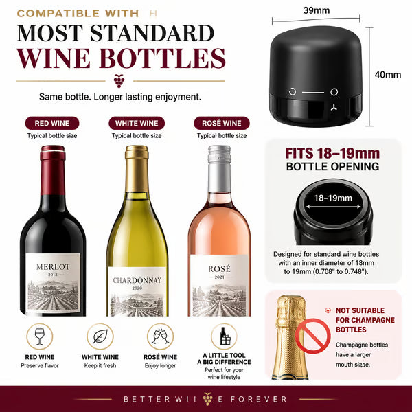BUY 1 GET 1 FREE🍷 Premium Vacuum Wine Stopper – Keep Wine Fresh Longer with Airtight Seal