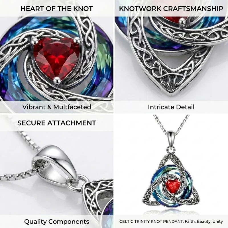 🔥🎁DRINSPER Birthstone Celtic Knot Necklace for Women