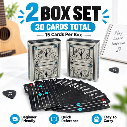 🎸✨ Guitar Chord Cards — Learn Chords Faster & Master Your Guitar Skills Easier!