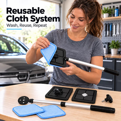 🔥🎁🔥Dual Magnetic Car Windshield Cleaner | Streak-Free Auto Glass Cleaning Kit