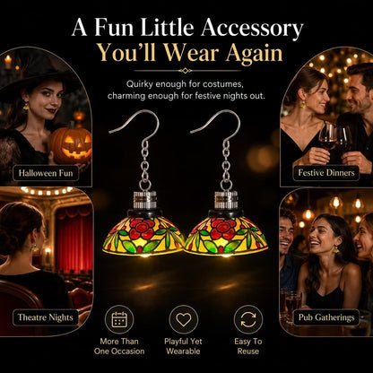 Handmade Vintage Light-Up Chandelier Earrings