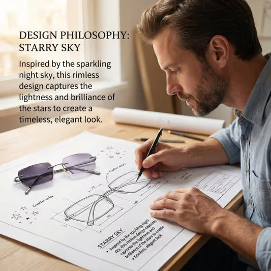🔥 Buy one Get one Free【Co-Created by Designers】Gypsophila Smart Zoom and Color-Changing Reading Glasses
