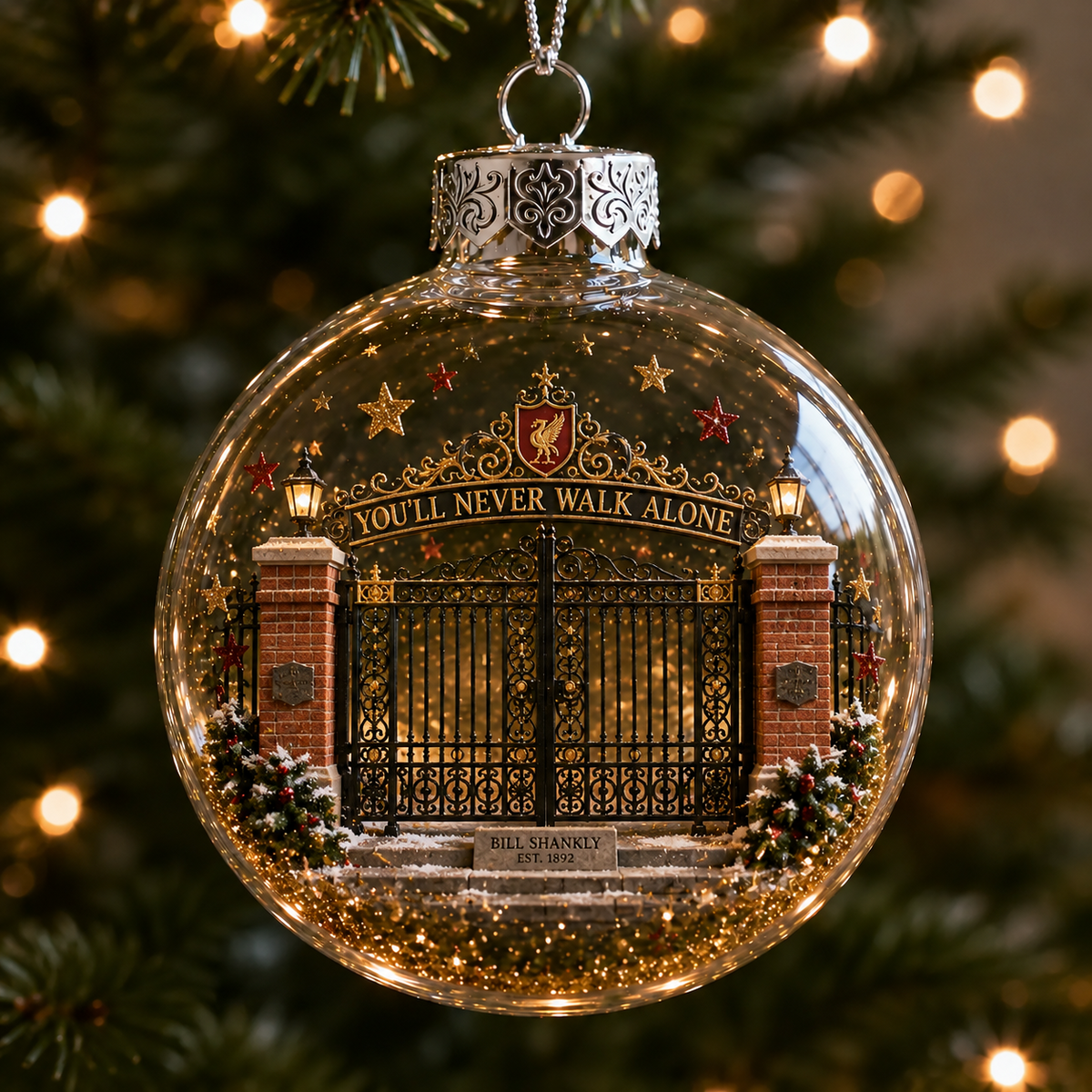 🎄 Light-Up Football Heritage Diorama Ornament