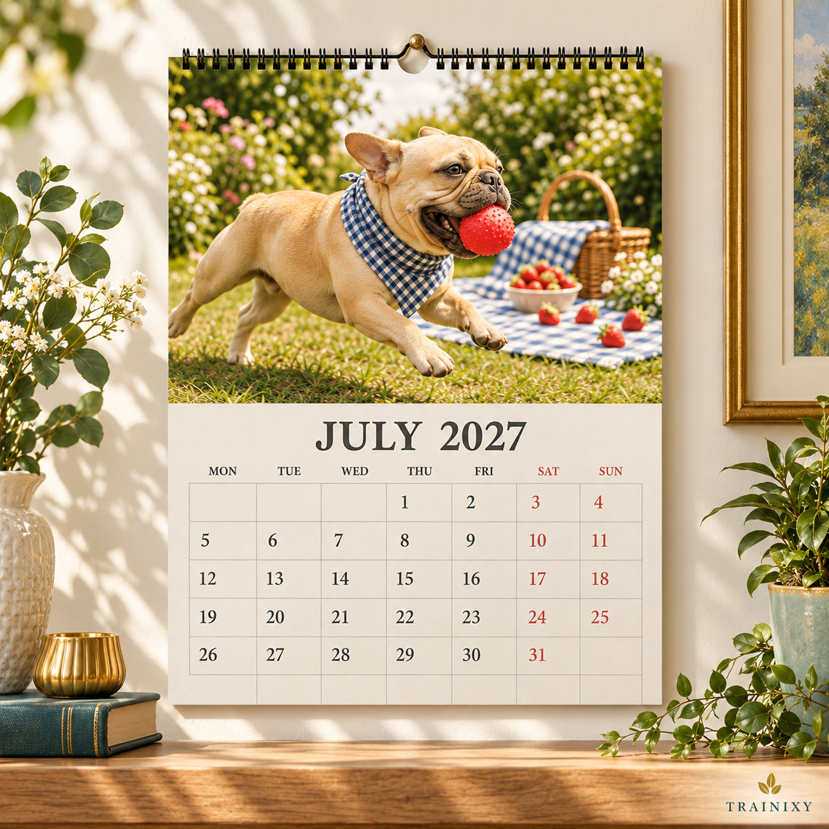 2027 French Bulldog Wall Calendar: Funny Frenchie Moments