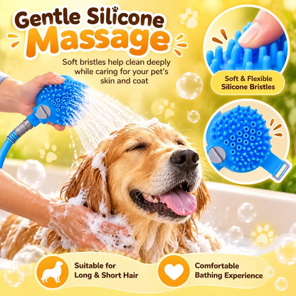 🐾2-in-1 Pet Bathing & Massage Sprayer Tool – Universal Faucet Grooming Sprayer for Dogs & Cats