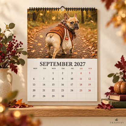 2027 French Bulldog Wall Calendar: Funny Frenchie Moments