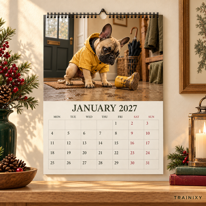 2027 French Bulldog Wall Calendar: Funny Frenchie Moments