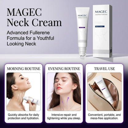 💦Reduces Wrinkles and Double Chin,Five Rollers for All Around Massage,Neck Firming Cream