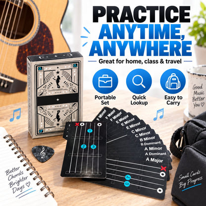 🎸✨ Guitar Chord Cards — Learn Chords Faster & Master Your Guitar Skills Easier!