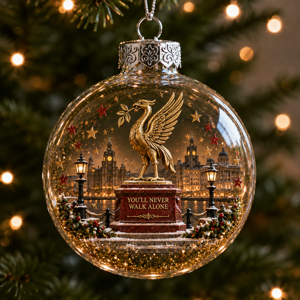 🎄 Light-Up Football Heritage Diorama Ornament