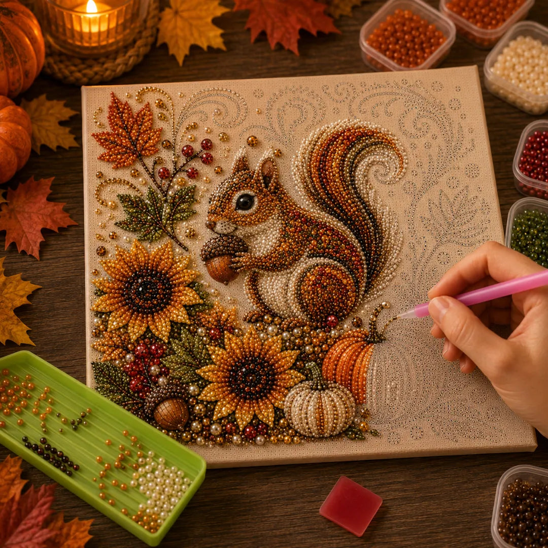 🔥 Last Day 49% OFF - 🍂💎 Autumn Pearl Painting Kit – Relaxing DIY Craft to Create Sparkling Fall Artwork 🖌️