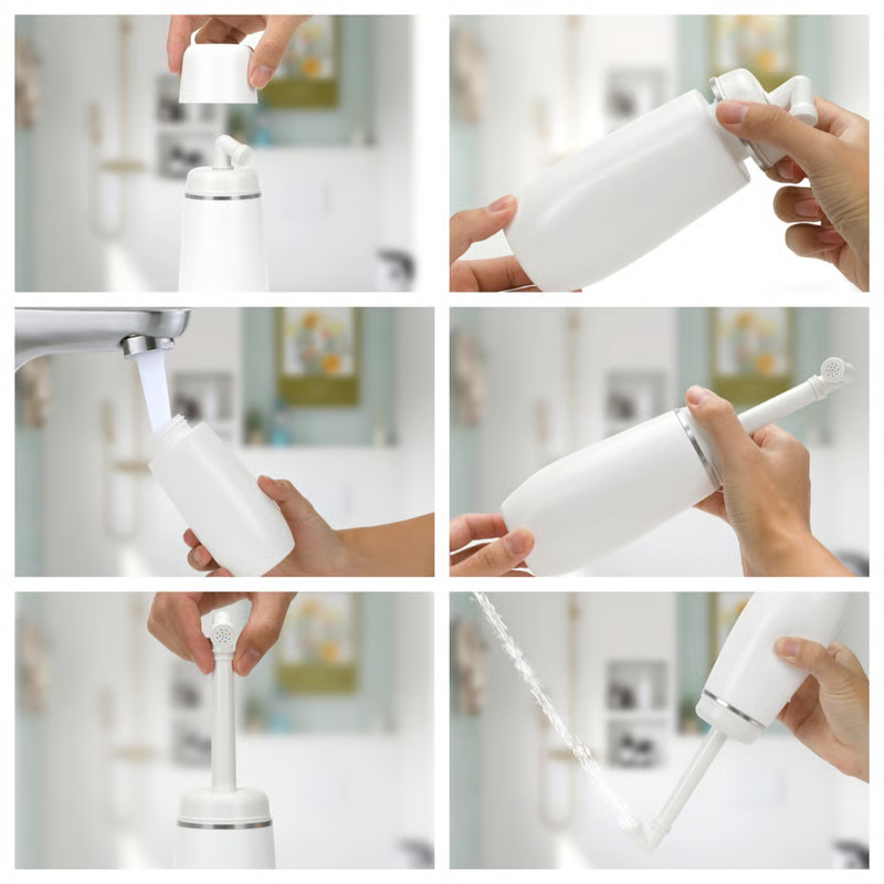 💧Bidet Portatile 🧼– 🕌Perfetto per Wudu & Igiene Quotidiana, 400 ml, Anti-perdita