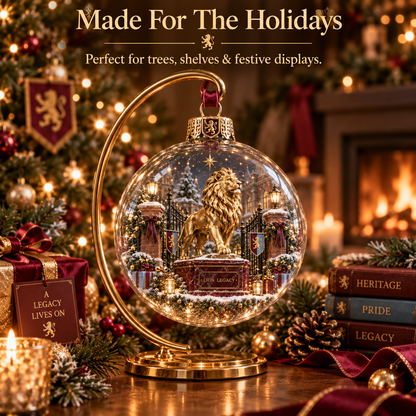 🎄 Pride & Tradition Light-Up Football Christmas Globe Ornament
