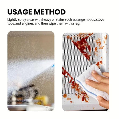 🎉 Heavy Duty Kitchen Degreaser Spray Lasting Effect Heavy Oil Cleaner Stain Removal Liquid for Kitchen