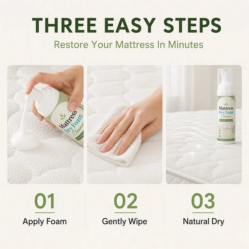 📍  No-Rinse Mattress Dry Foam Cleaner