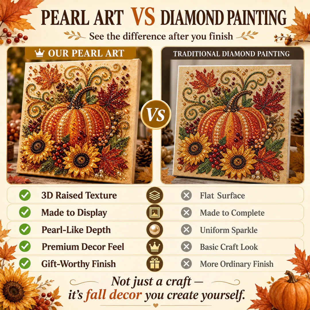 🔥 Last Day 49% OFF - 🍂💎 Autumn Pearl Painting Kit – Relaxing DIY Craft to Create Sparkling Fall Artwork 🖌️