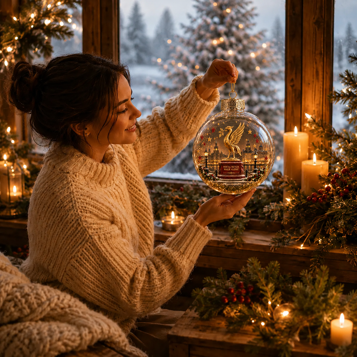 🎄 Light-Up Football Heritage Diorama Ornament