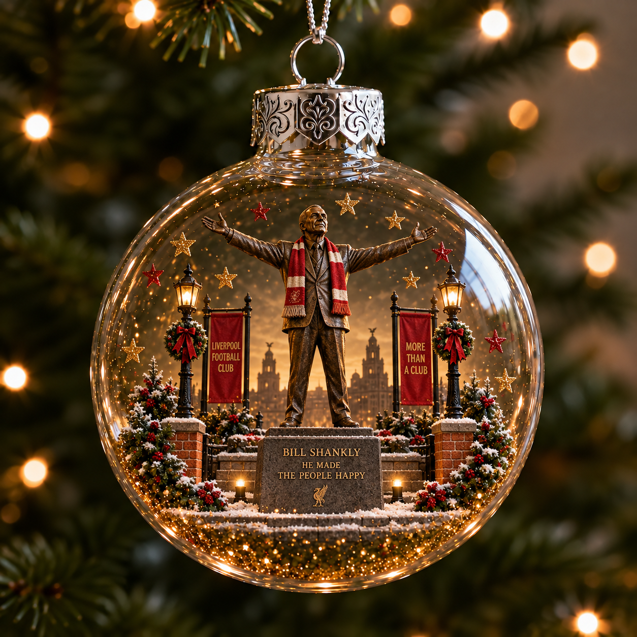🎄 Light-Up Football Heritage Diorama Ornament