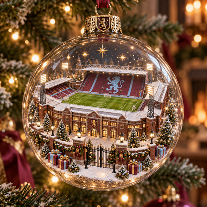 🎄 Pride & Tradition Light-Up Football Christmas Globe Ornament