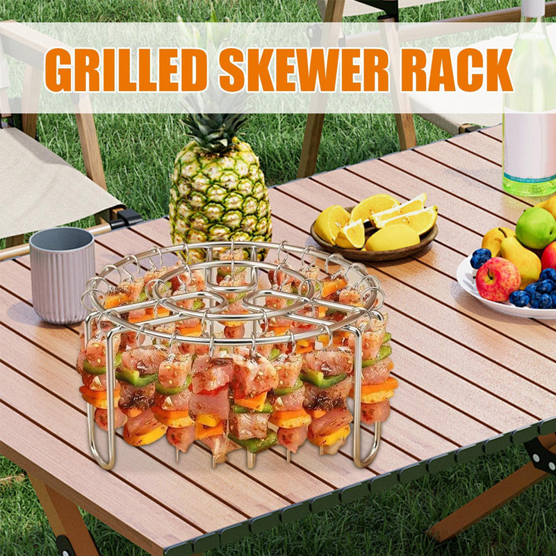 🔥 Griglia spiedini per friggitrice ad aria | Cottura uniforme a 360°, croccante e succoso! 🍢