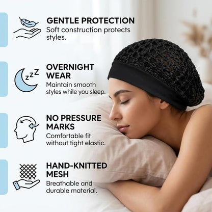 3-Piece Stretchy Wide-Edge Sleeping Cap Set