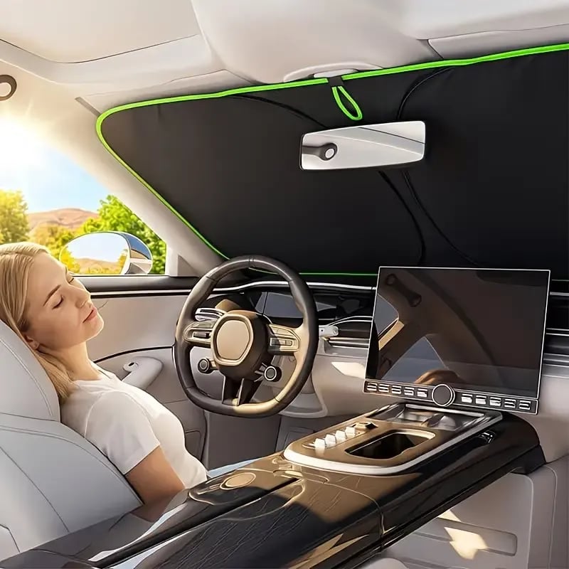 🔥HOT SALE🔥🎉2026 New Portable Heat-Insulating Vehicle Sunshade, Upgraded Thickened Front Window Sun Shade☀️🚗