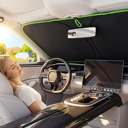 🔥HOT SALE🔥🎉2026 New Portable Heat-Insulating Vehicle Sunshade, Upgraded Thickened Front Window Sun Shade☀️🚗