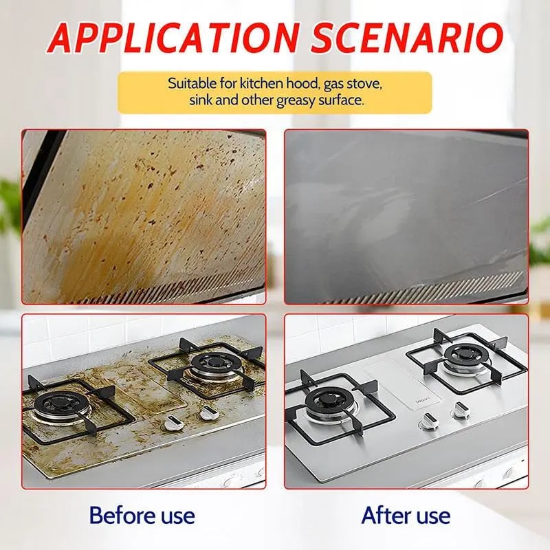 🎉 Heavy Duty Kitchen Degreaser Spray Lasting Effect Heavy Oil Cleaner Stain Removal Liquid for Kitchen