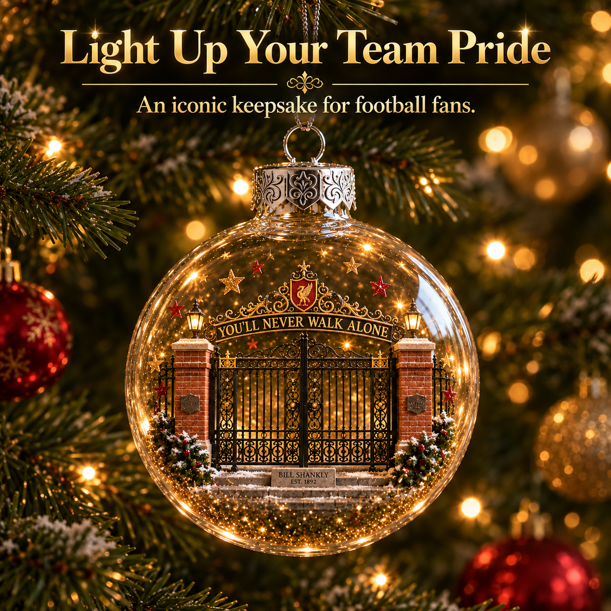 🎄 Light-Up Football Heritage Diorama Ornament