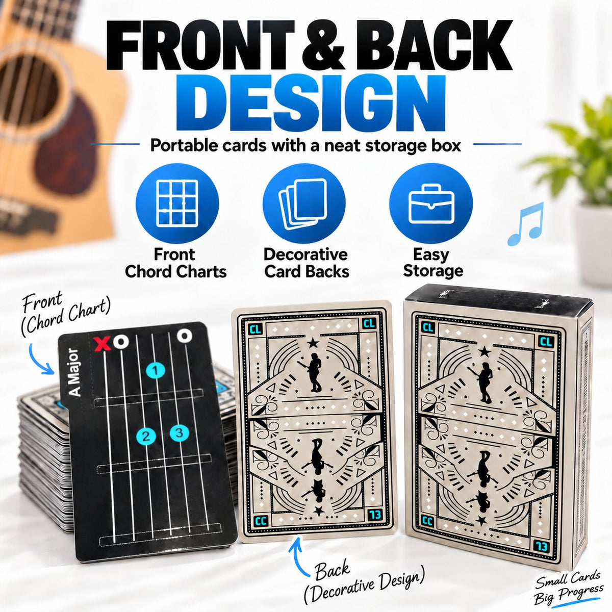 🎉🎸✨ Guitar Chord Cards — Learn Chords Faster & Master Your Guitar Skills Easier!
