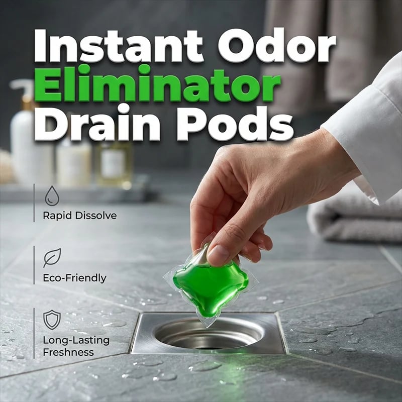 🔥2026 HOT SALE🥳50K+ SOLD!|Drain Deodorizer Pods – Bio‐enzyme formula neutralizes smells at the source. Instant fresh scent, no harsh chemicals. Say goodbye to embarrassing odours.