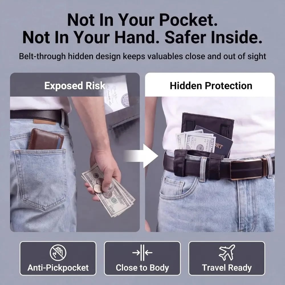 🔥LAST DAY SALE 50% OFF✨Concealed anti-theft travel waist bag