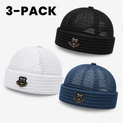 🔥HOT SALE🔥Men's 3-Pack Feather-Soft Blended Yarns Mesh Netting Beanies