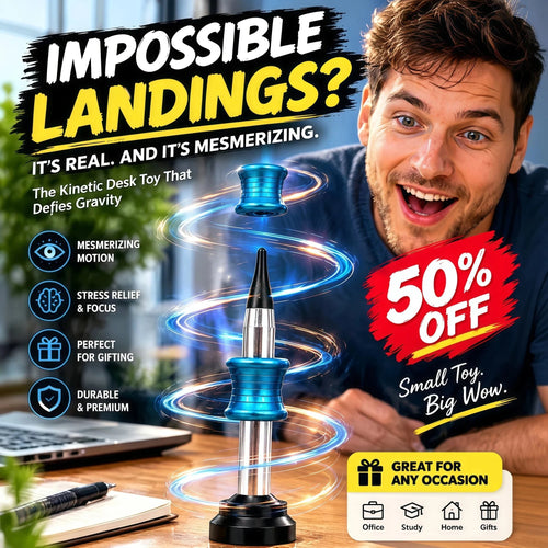 BUY 1 GET 1 FREE 🎉Say Goodbye to Desk Stress! 👋Kinetic Desk toy That Performs Impossible Landing