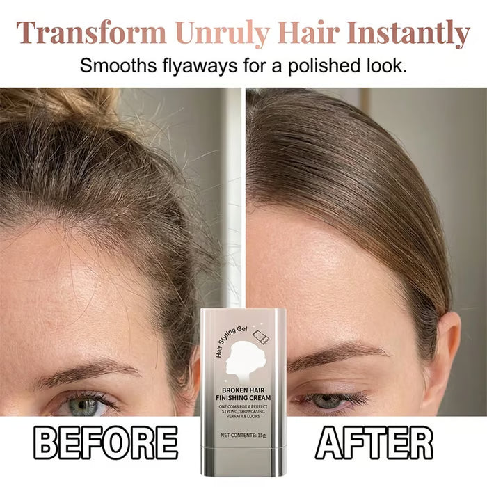 ✨💇‍♀️ Portable Hair Finishing Stick with Comb – Flyaway Smoothing & Baby Hair Style