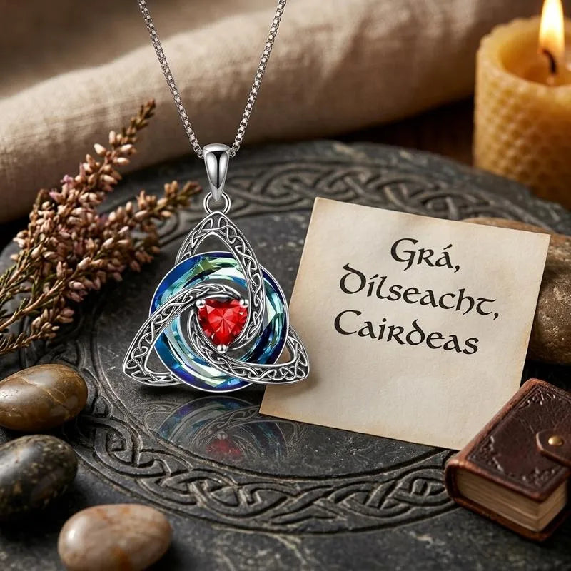 🔥🎁DRINSPER Birthstone Celtic Knot Necklace for Women