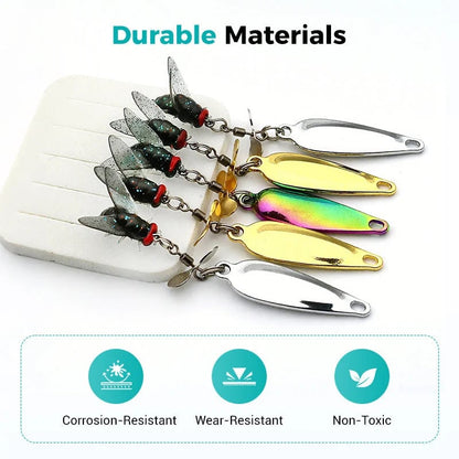 Metal propeller fishing lure for catching fish✨