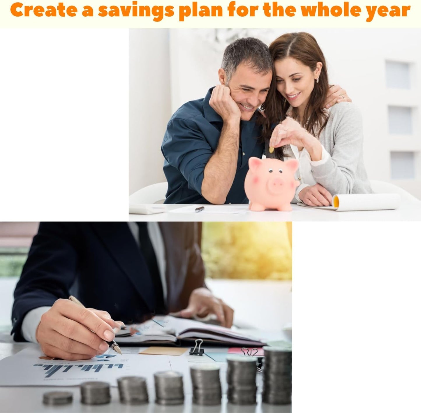 A6 12-Month Money Saving Binder ,10K / 5K / 2.5K Savings Challenge ,Cash Envelope Budget Planner📒