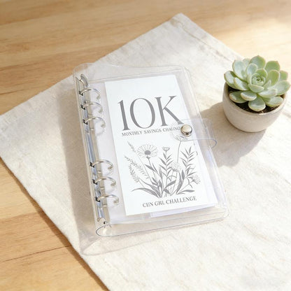 A6 12-Month Money Saving Binder ,10K / 5K / 2.5K Savings Challenge ,Cash Envelope Budget Planner📒