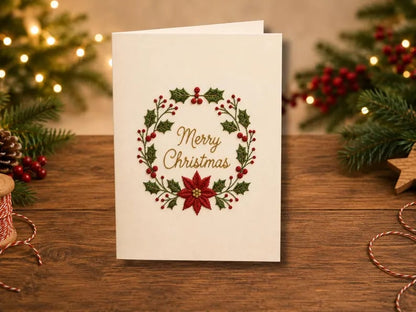 ⭐ 50% OFF - 🌲 🪡 Christmas Hand Embroidery Card DIY Kit | Stitch Your Way Into the Christmas Spirit ✨ 🎁