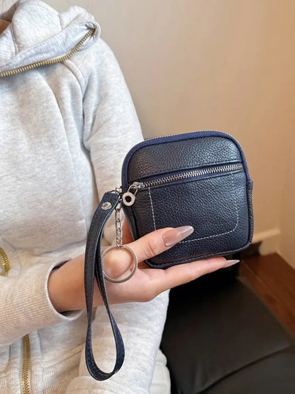 Portamonete/Portacarte Mini Quadrato in Pelle