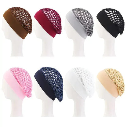 3-Piece Stretchy Wide-Edge Sleeping Cap Set